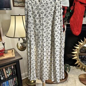 Vtg 70’s/80’s Mary Ann Restivo Silk Black White Pleated Skirt Sz 6 Old Money